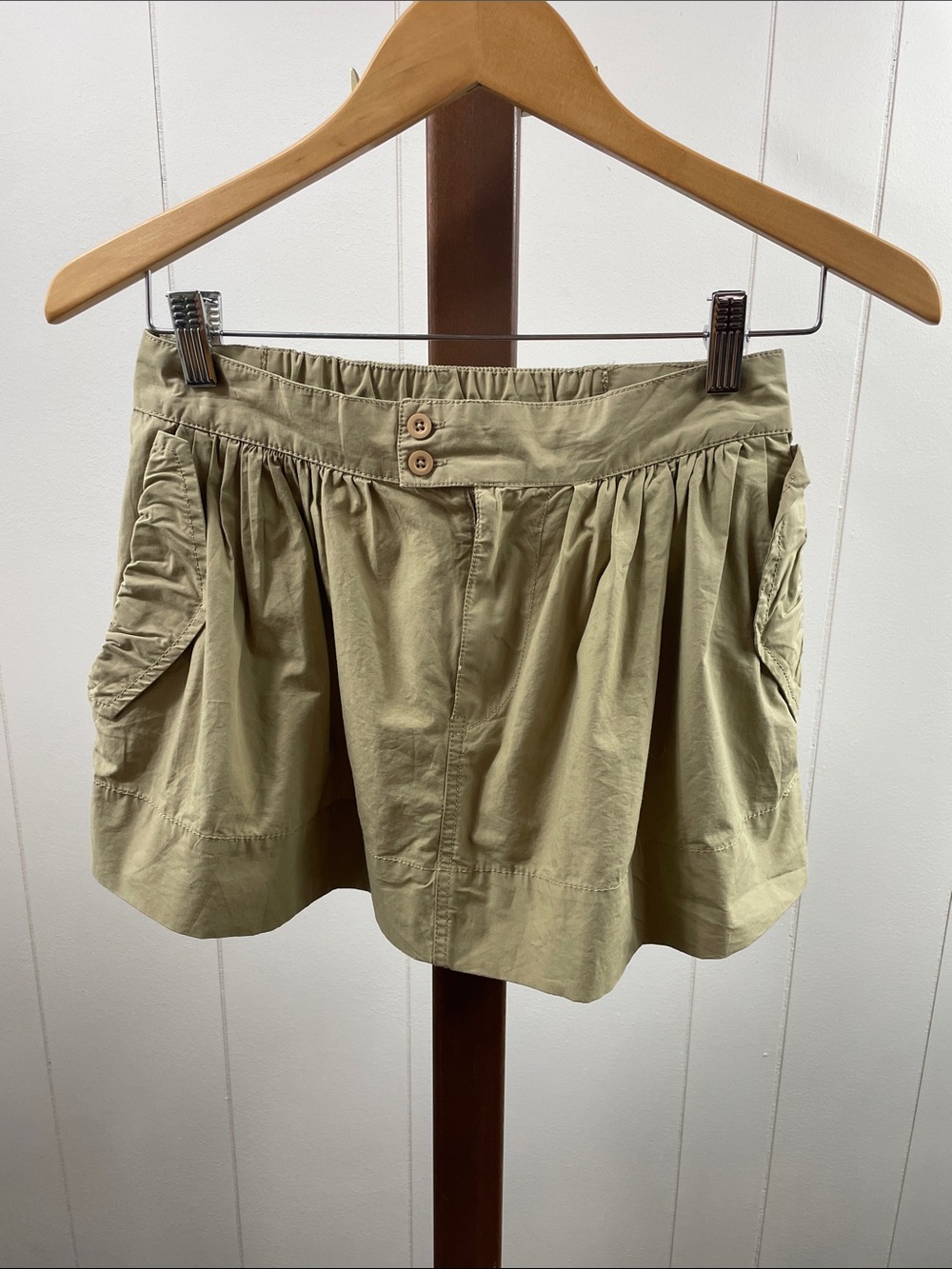 BDG UO Khaki Cotton Cargo Mini Skirt